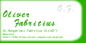 oliver fabritius business card